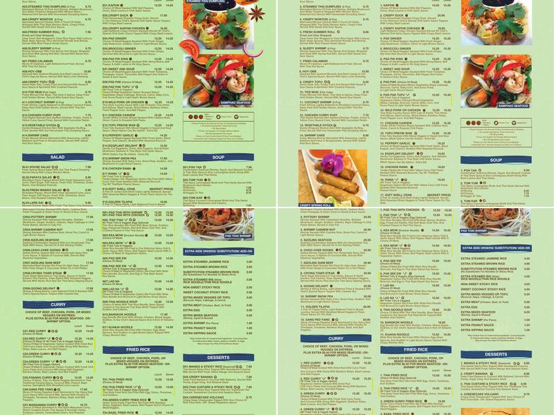 Sam Phao Thai Cuisine Menu