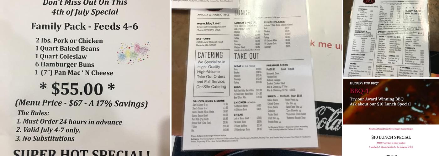 Sam's BBQ-1 East Menu