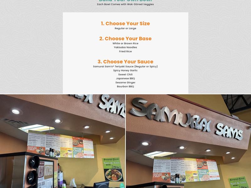 Samurai Sam's Menu