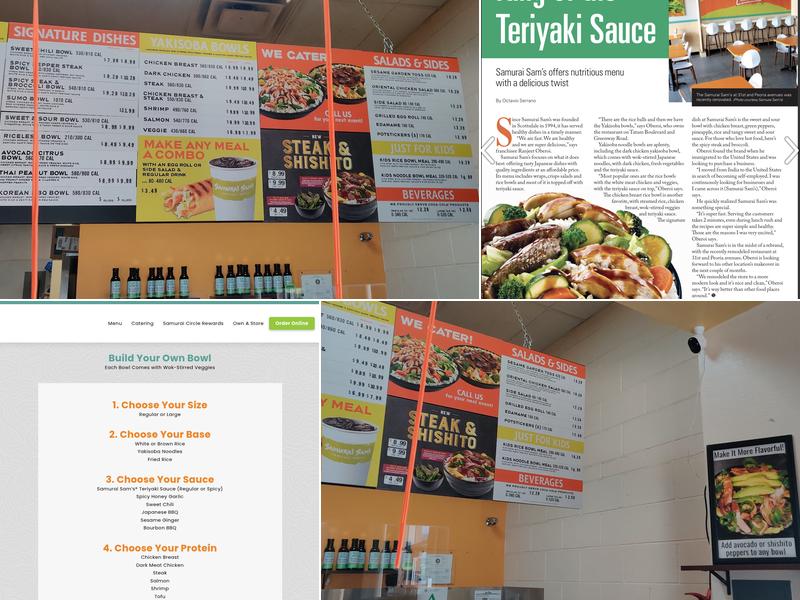 Samurai Sam's Menu