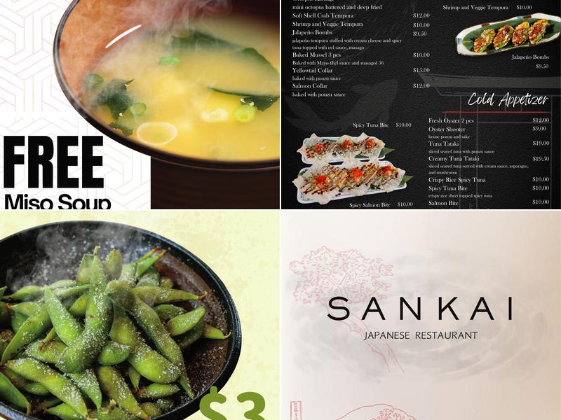 SANKAI Japanese Cuisine Menu