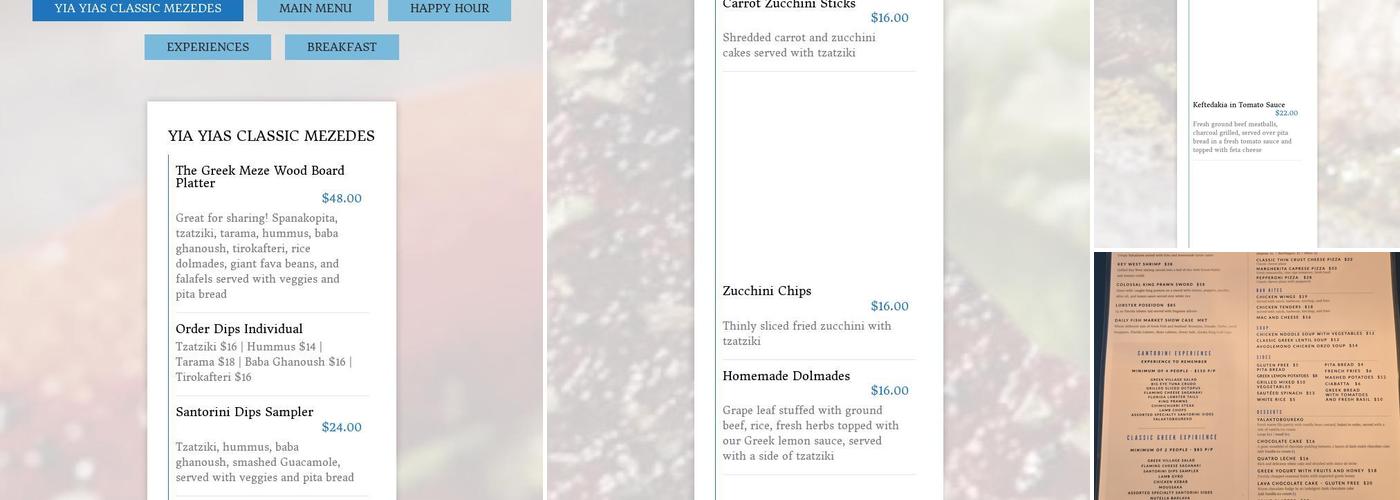 Santorini by Georgios Menu