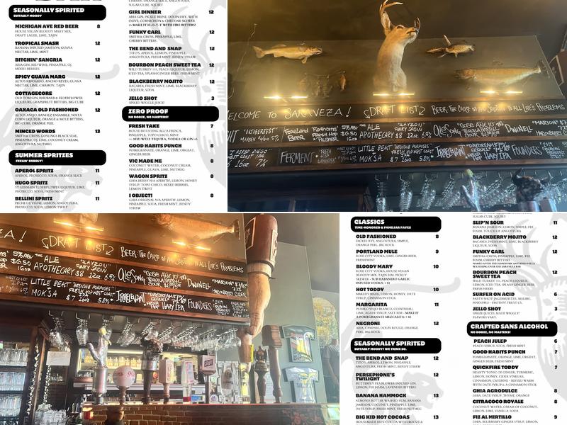 Saraveza Menu