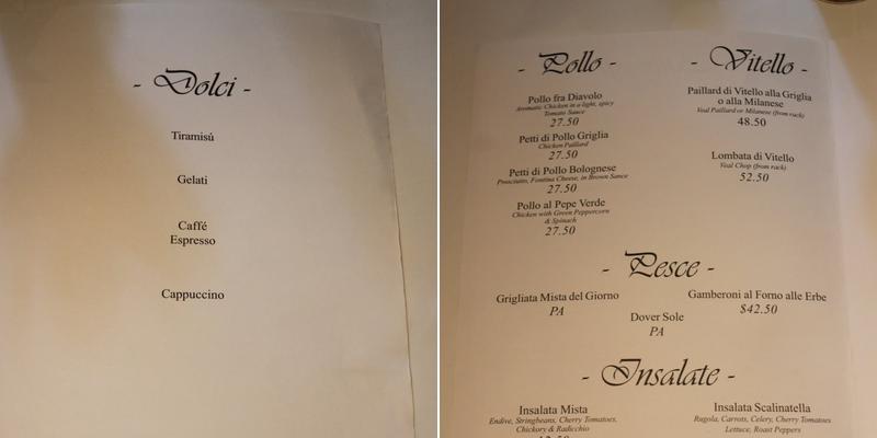Scalinatella Menu