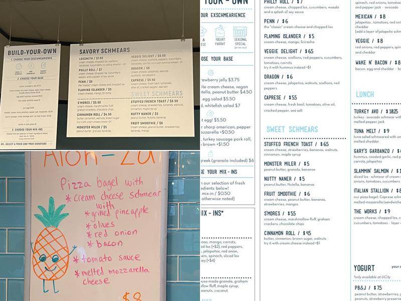 Schmear It Menu