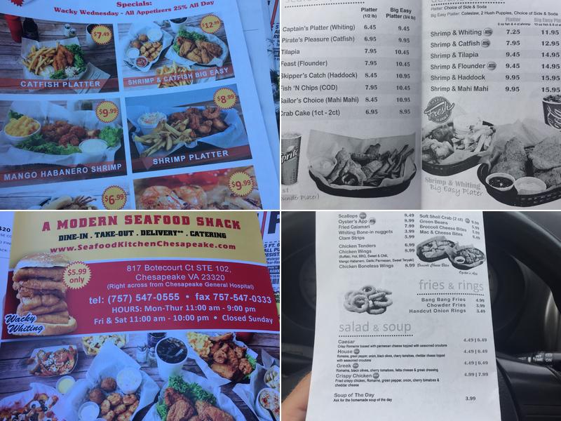 Seafood Kitchen Menu