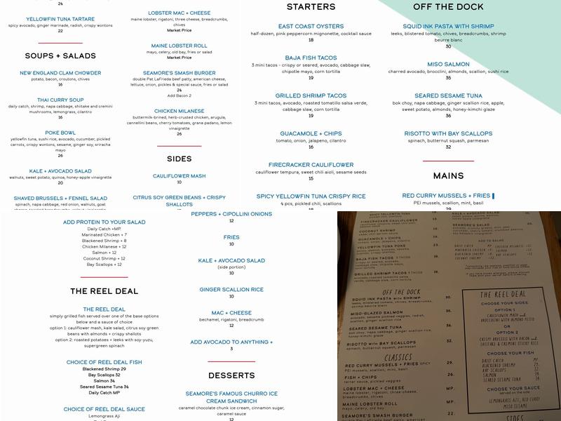 Seamore’s Menu