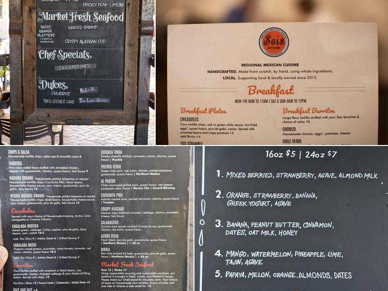 Seis Kitchen Menu