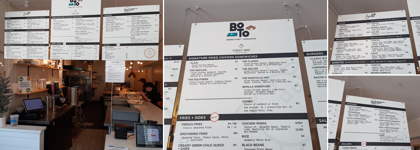 Bodega Todo Menu