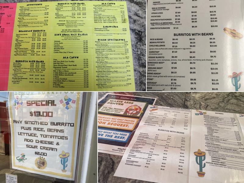 Señor Burritos Menu