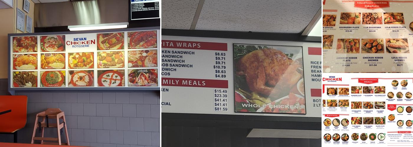 Sevan Chicken Rotisserie Menu