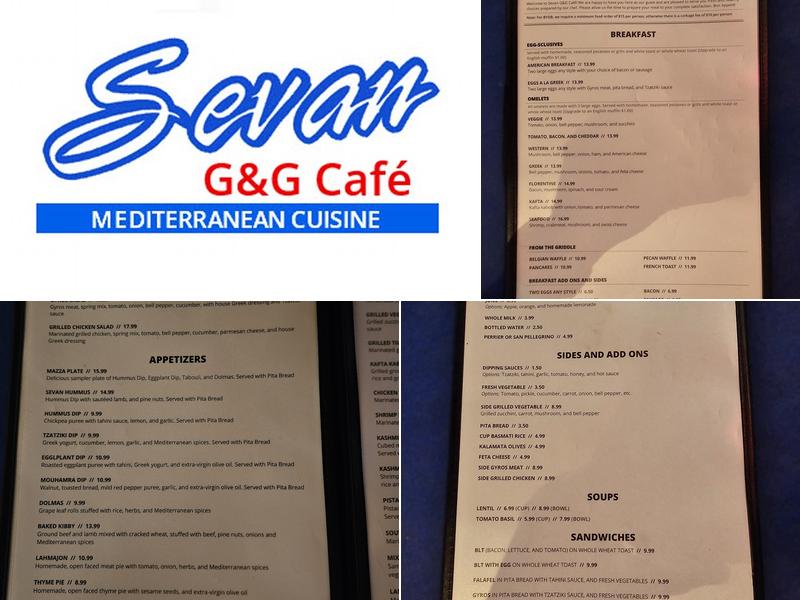 Sevan G & G Cafe Menu