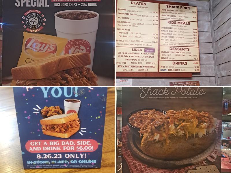 Shane's Rib Shack Menu