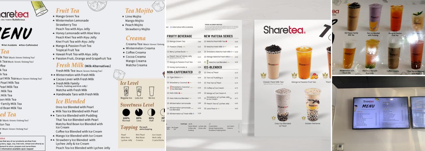 Sharetea Menu