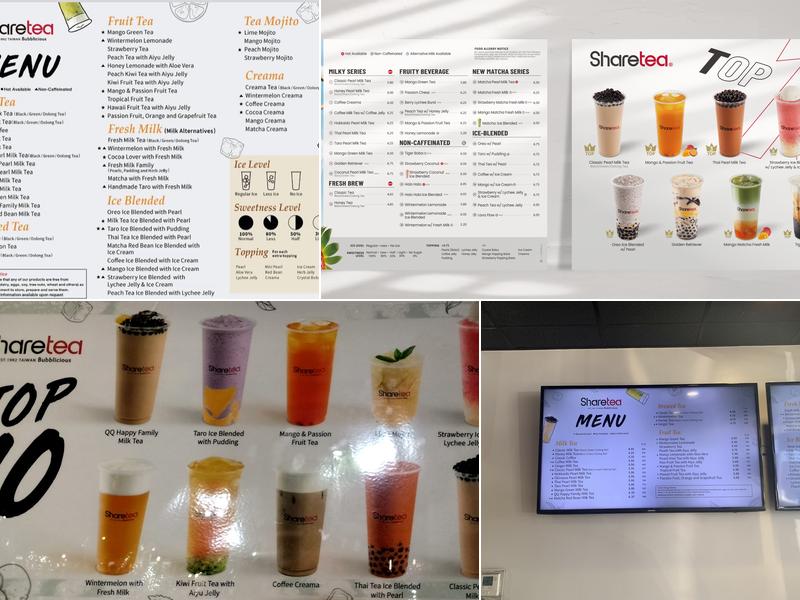 Sharetea Menu