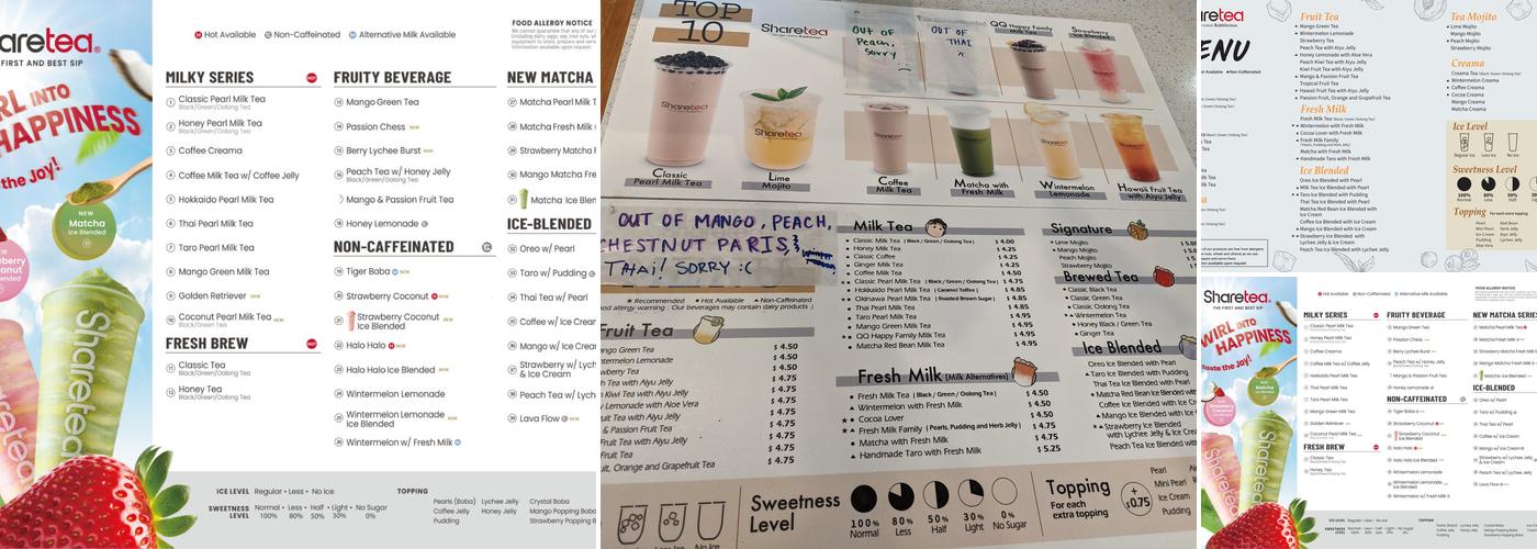 Sharetea Menu