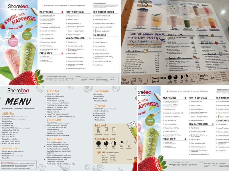 Sharetea Menu