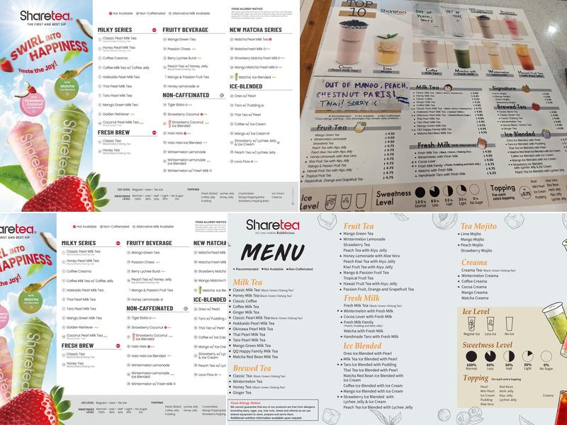Sharetea Menu