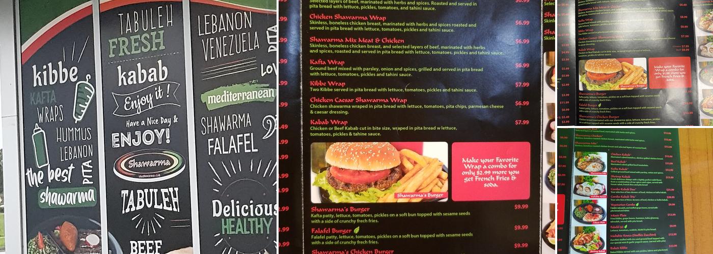 Shawarma Mediterranean Grill Menu