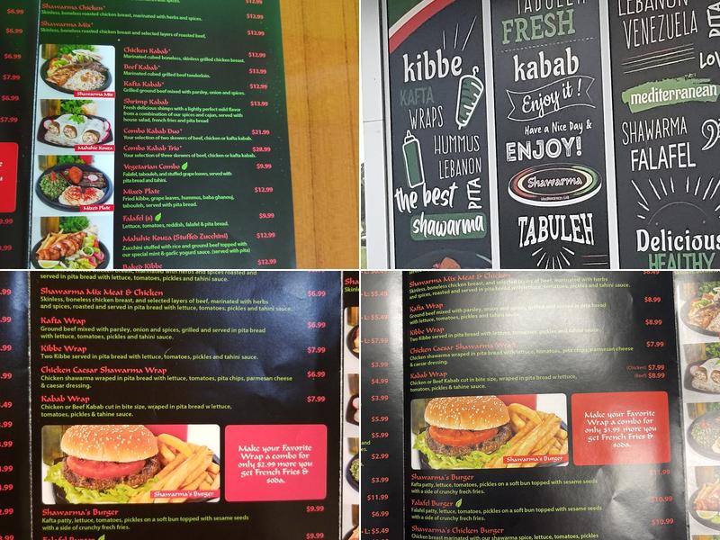 Shawarma Mediterranean Grill Menu