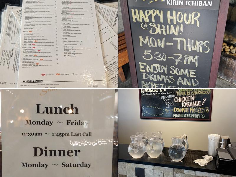 Shin Japanese Cuisine Menu