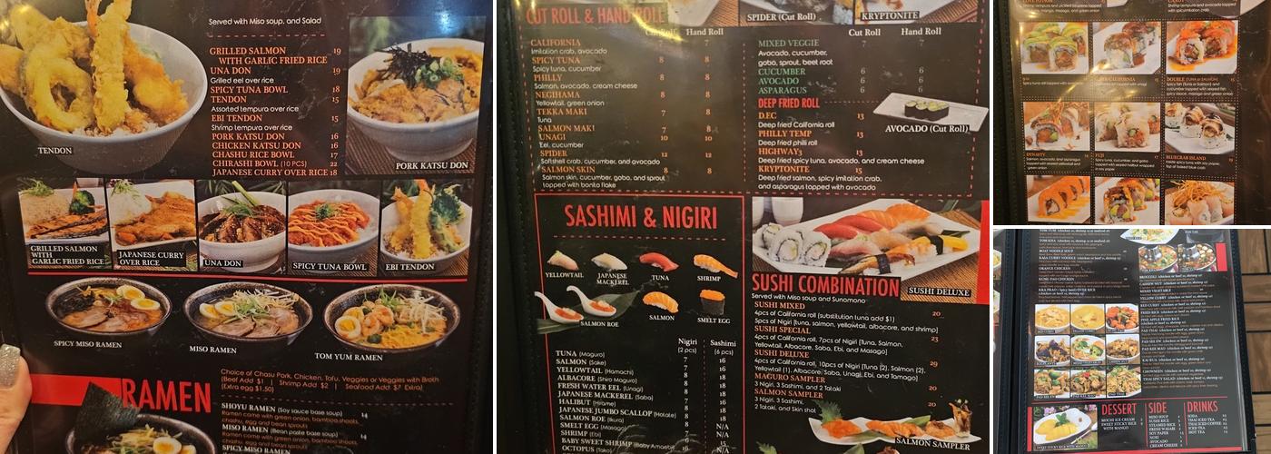 Shin Restaurant Menu