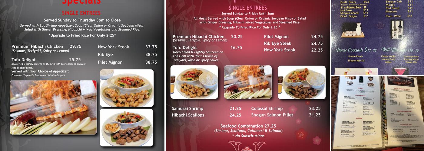 Shogun Restaurant Menu