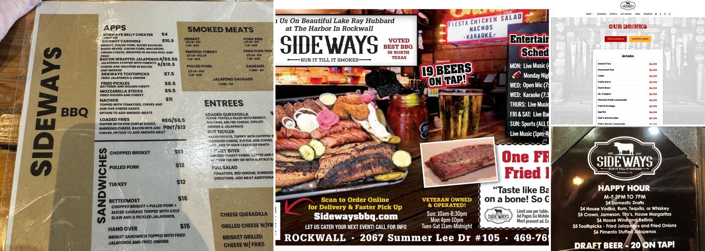 SIDEWAYS Menu