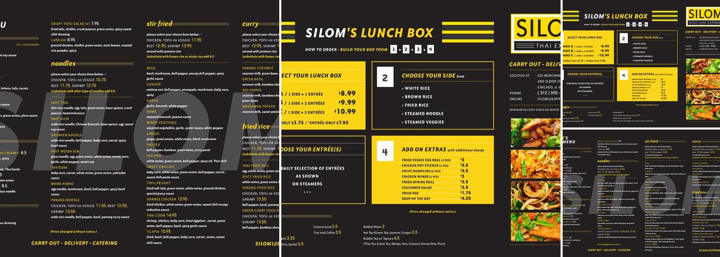 Silom 12 Express Menu