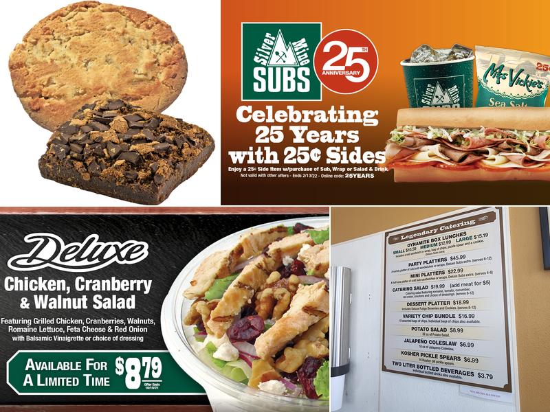 Silver Mine Subs Menu