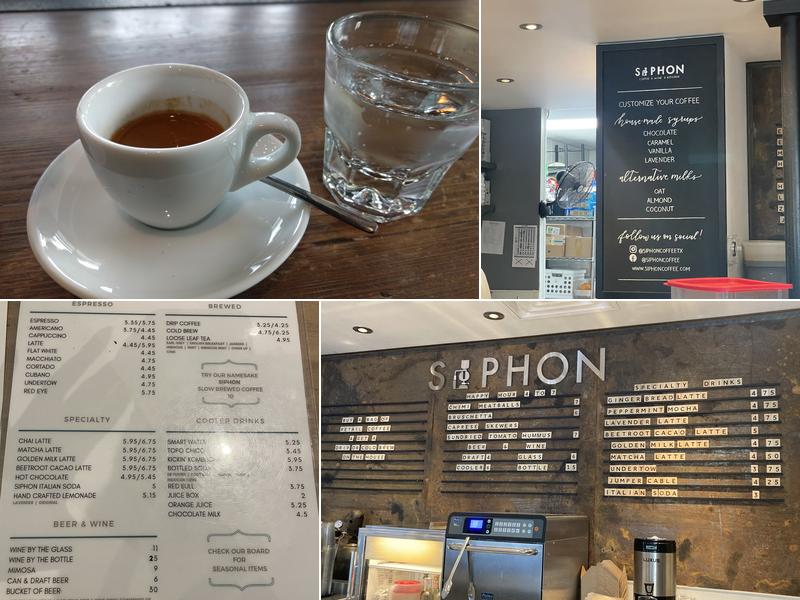 Siphon Coffee Menu