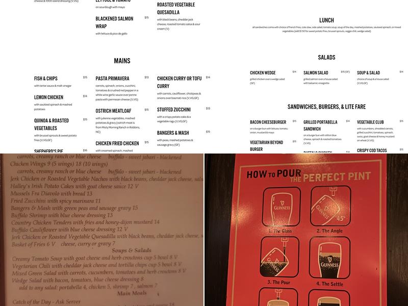Sir Edmond Halley's Menu