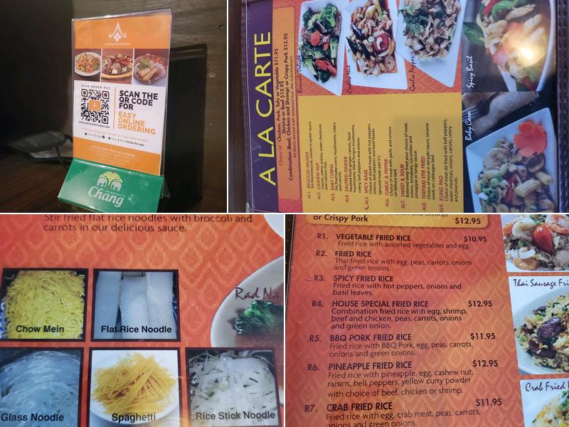 Sizzling Thai Kitchen Menu