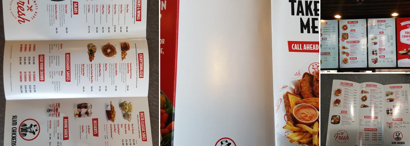 Slim Chickens Menu