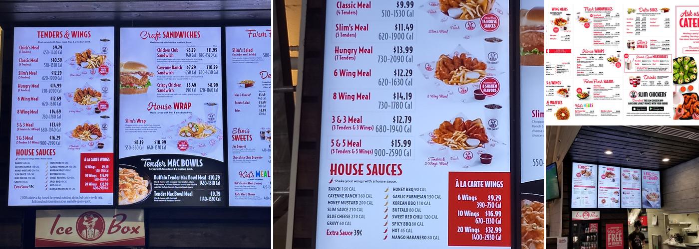 Slim Chickens Menu
