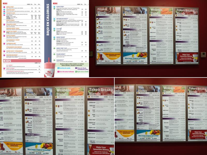 Smoothie King Menu