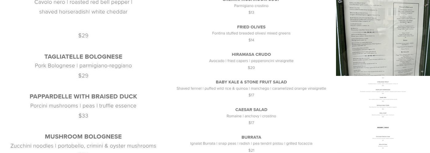 Sociale Menu