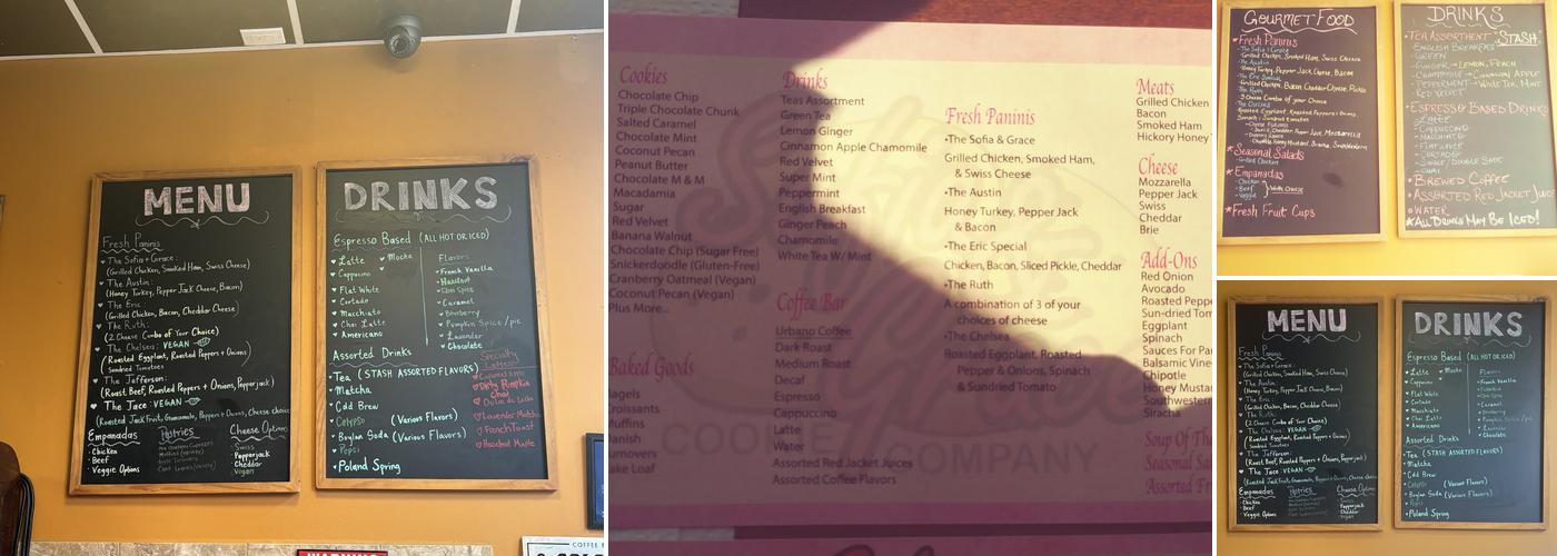 Sofia & Grace Cookie Company Menu