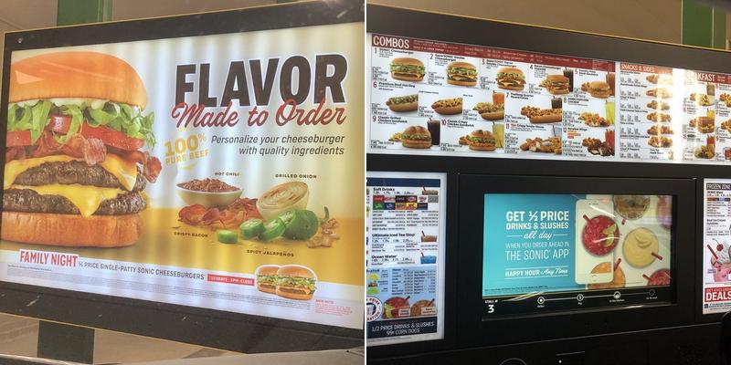Sonic Drive-In Menu