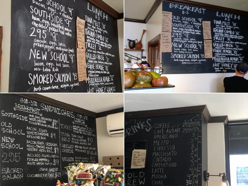 Southside Coffee Menu