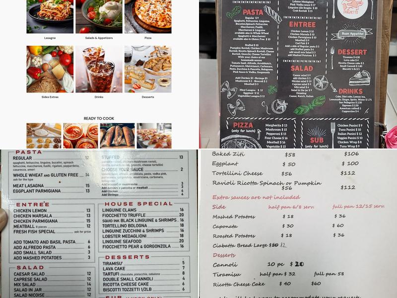 Spaghetto Kitchen Menu