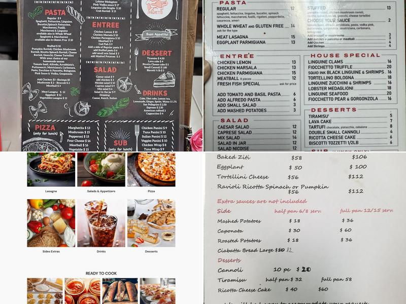 Spaghetto Kitchen Menu