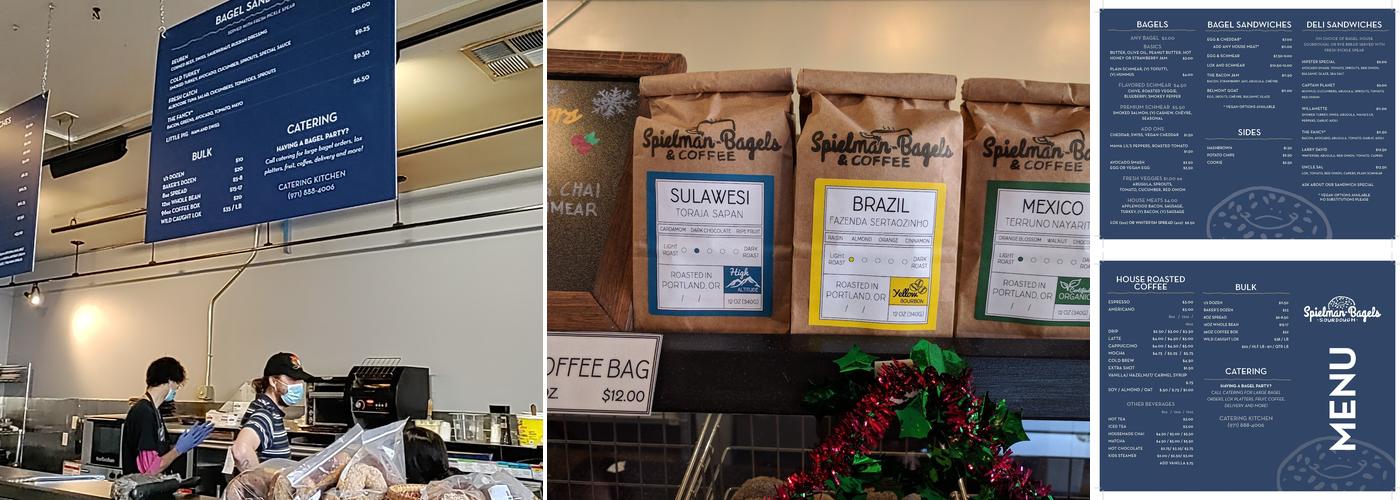 Spielman Bagels and Coffee Roasters Menu
