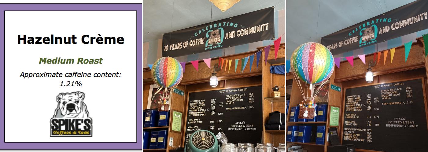 Spike's Coffees and Teas Menu