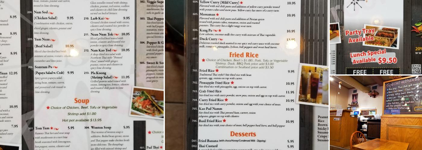 Spoon Thai Menu