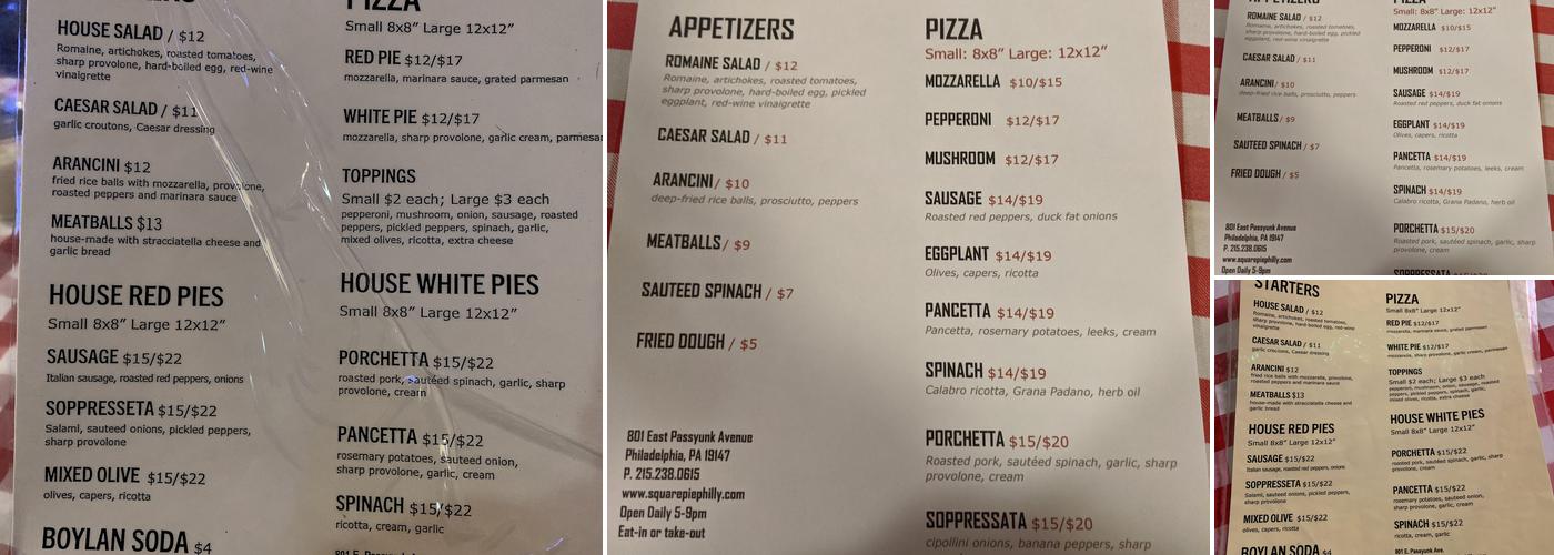Square Pie Menu