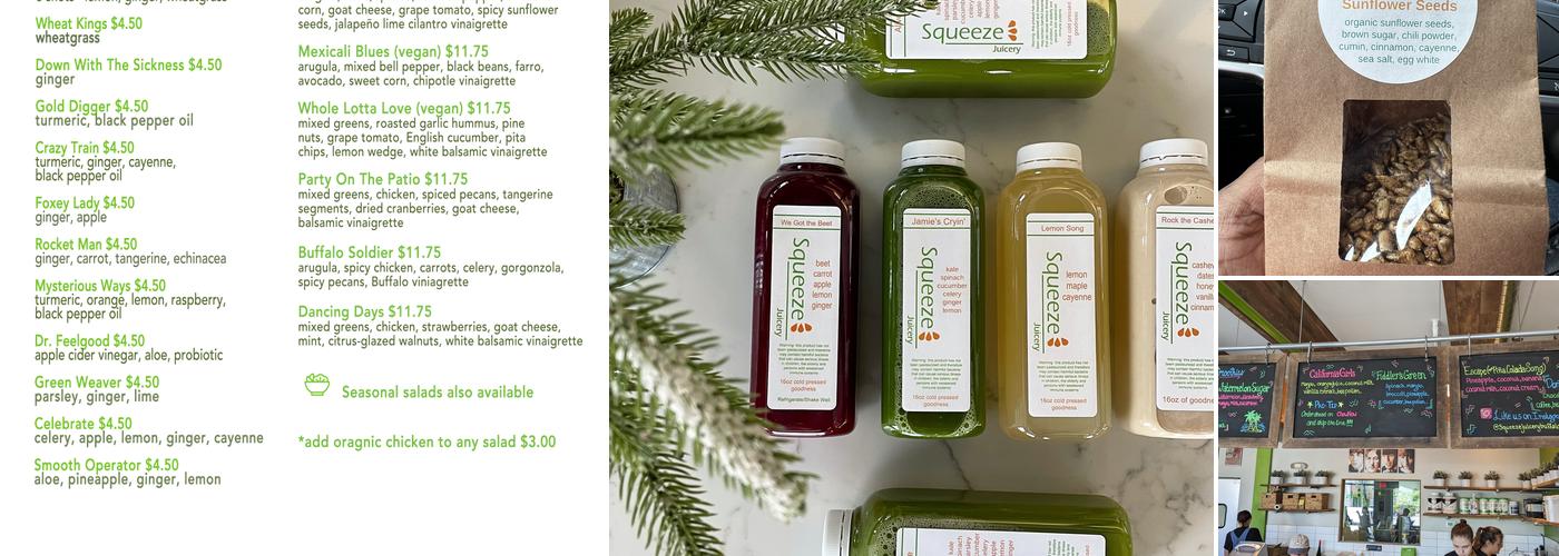 Squeeze Juicery Menu