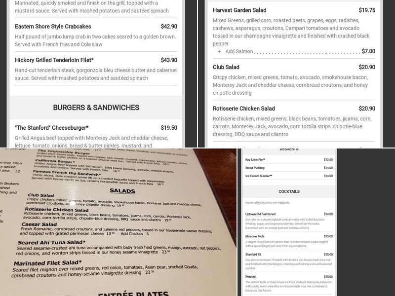 Stanford Kitchen Menu