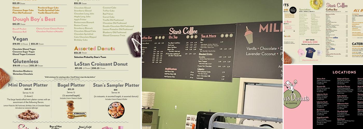 Stan's Donuts & Coffee Menu