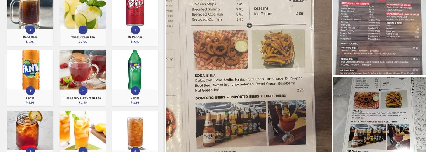 Star Crab Menu